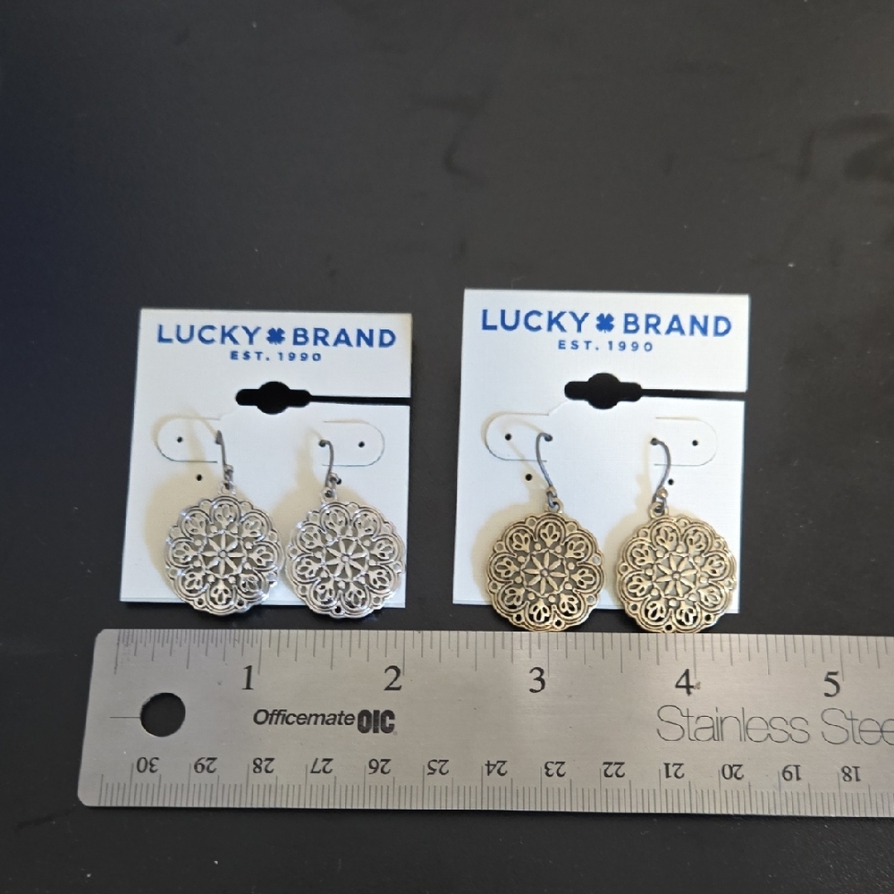 Lucky Brand Two-Tone Filigree Earrings